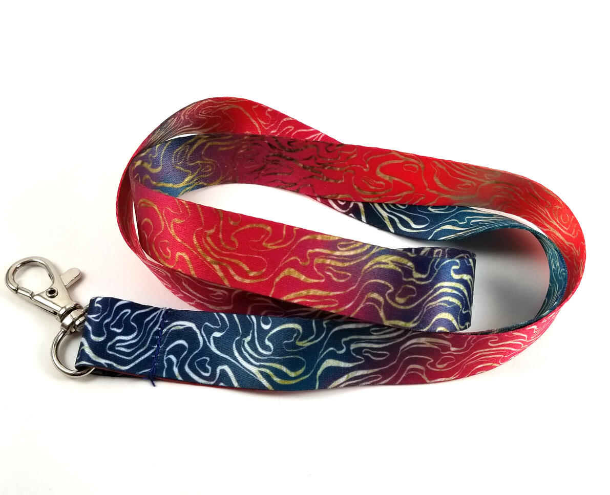 Faux Gold Foil Lanyard