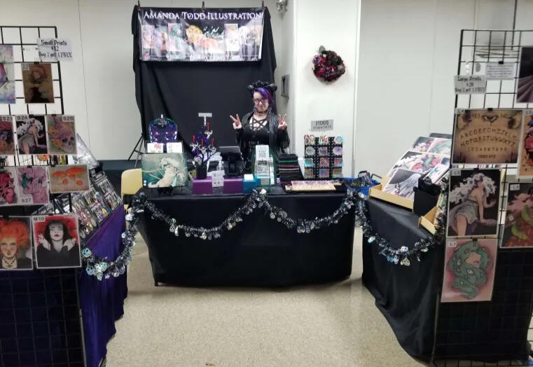 Photo of an indoor event setup